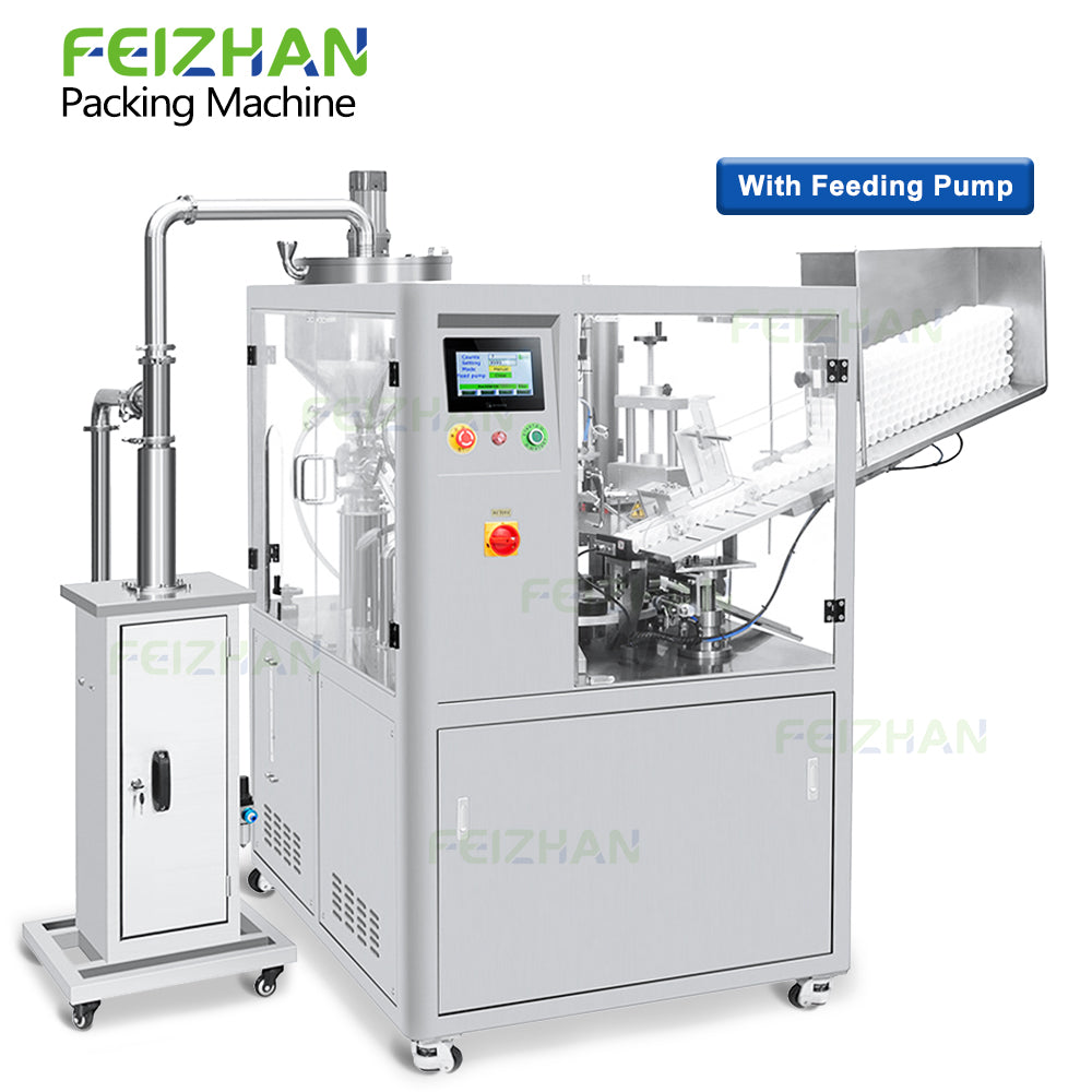FEIZHAN fully automatic ultrasonic tube filling sealing machine with feeding equipment