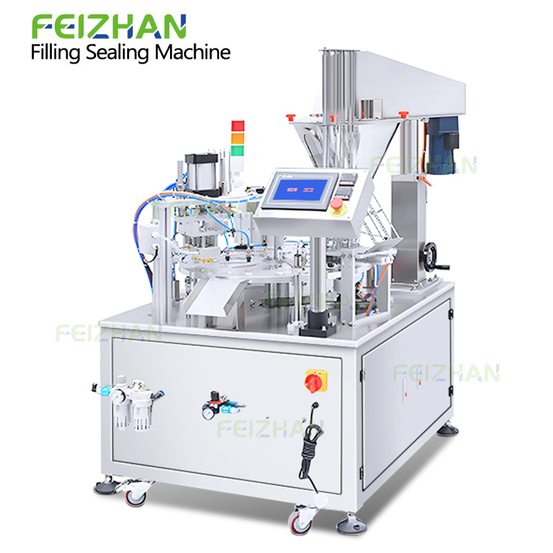 automatic coffee capsule filling and sealing machine