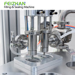 automatic spoon feeding system of honey spoon filling sealing machine