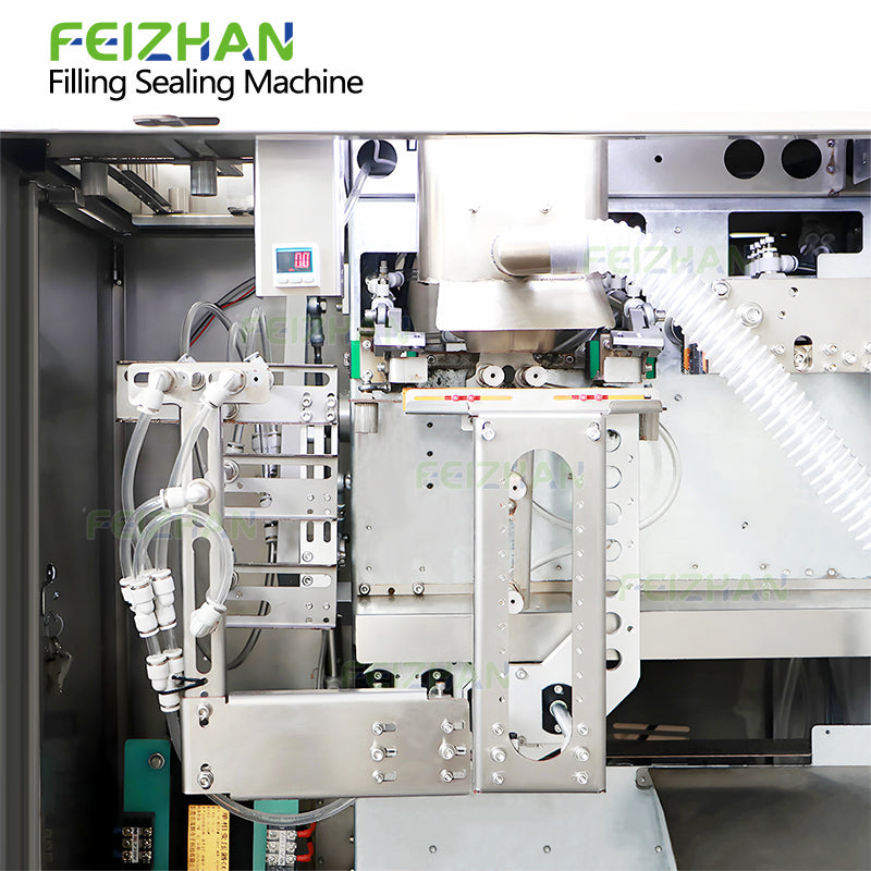 bag feeding & sealing system of spice granule packing machine