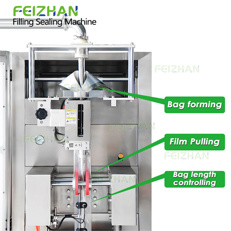 bag forming system of sauce sachet packing machine 