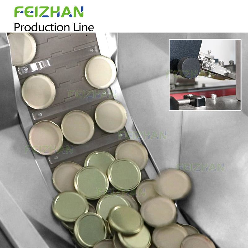 cap feeding system of food paste filling and capping machine