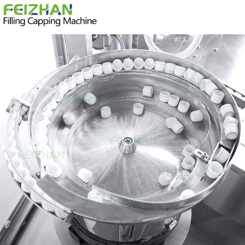 cap sorting bowl of spout pouch filling capping machine
