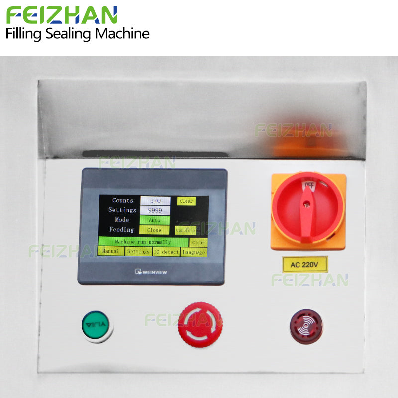 control panel of Hazelnut Spread Filling Machine