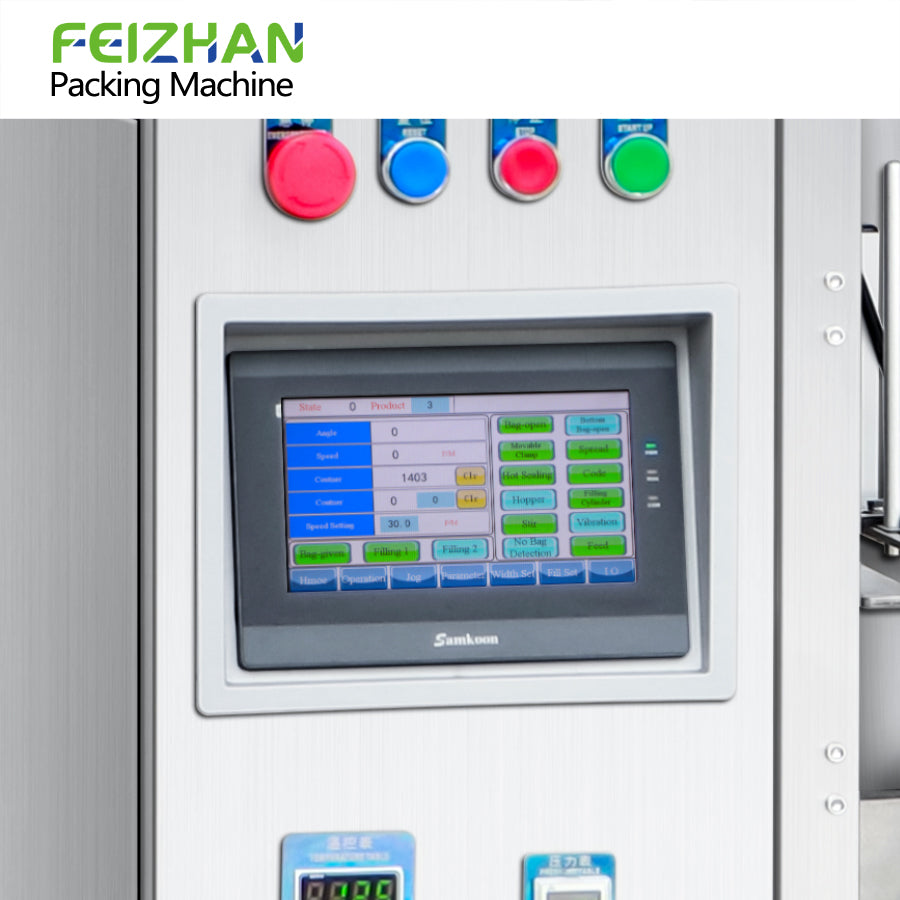 food powder packaging machine with operation panel