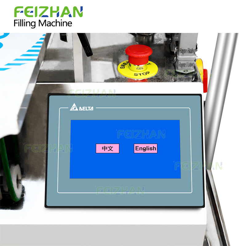 control panel of small scale candy production machine
