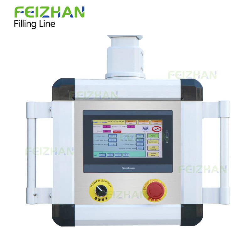 PLC control panel of automatic liquid food packaging line
