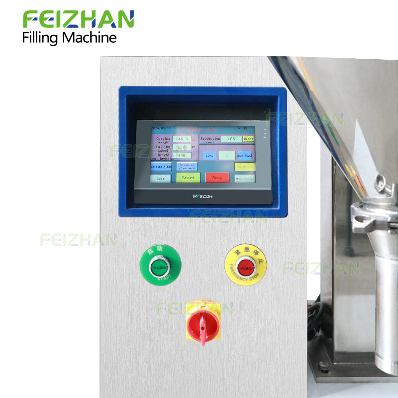control panel of benchtop powder filling machine