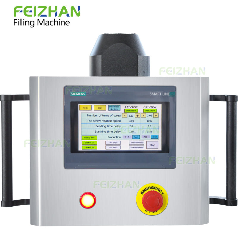 control panel of food powder filling machine