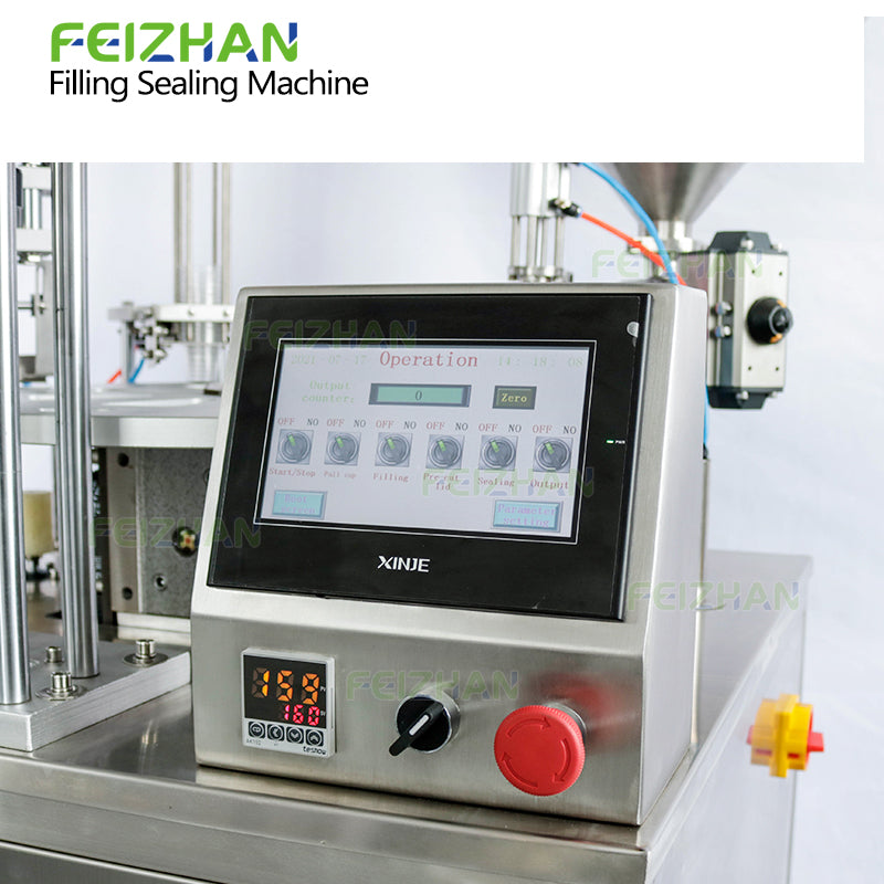 control panel of ketchup cup filling machine