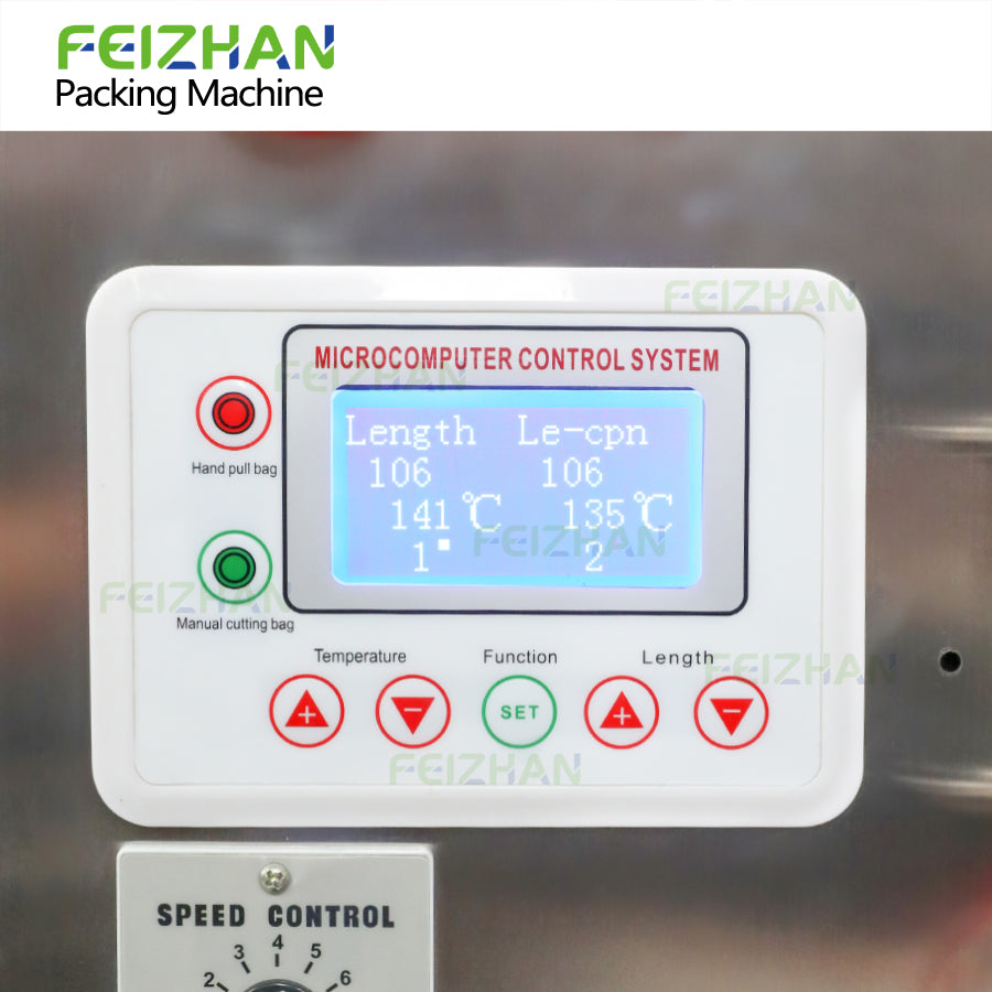 control panel of food paste filling machine