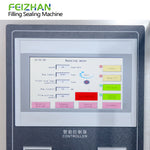 control panel of automatic filling and sealing machine