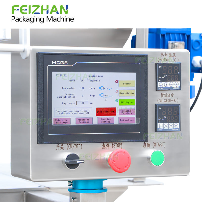 control panel of sachet machine for thick liquid