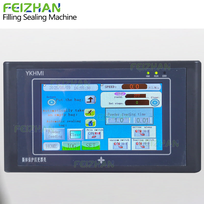 control panel of food sauce filling machine