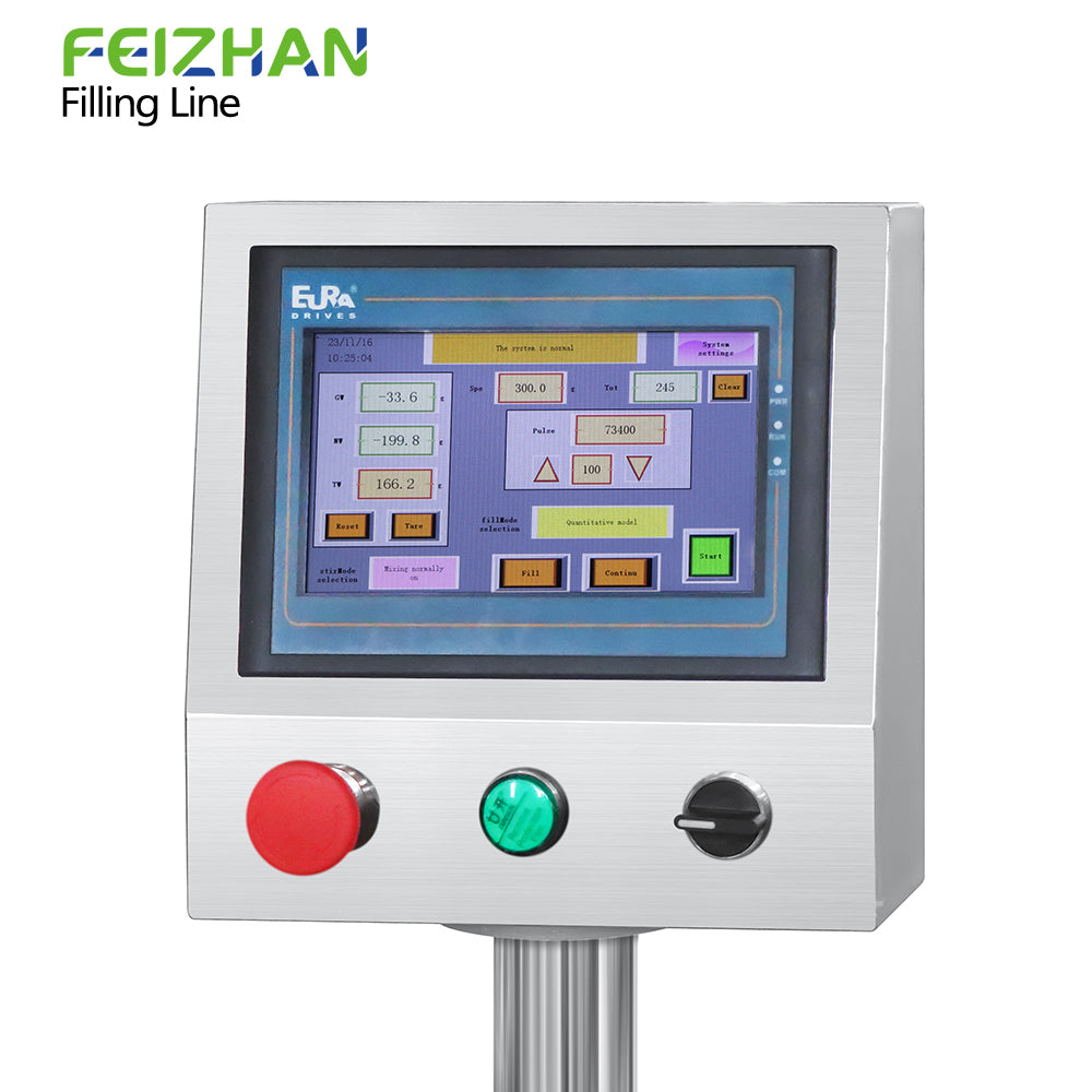 control panel of food grade powder filling machine