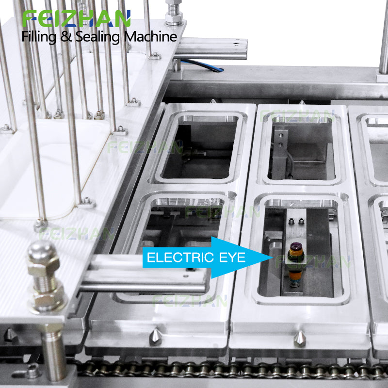 food cup filling sealing machine with electric eye
