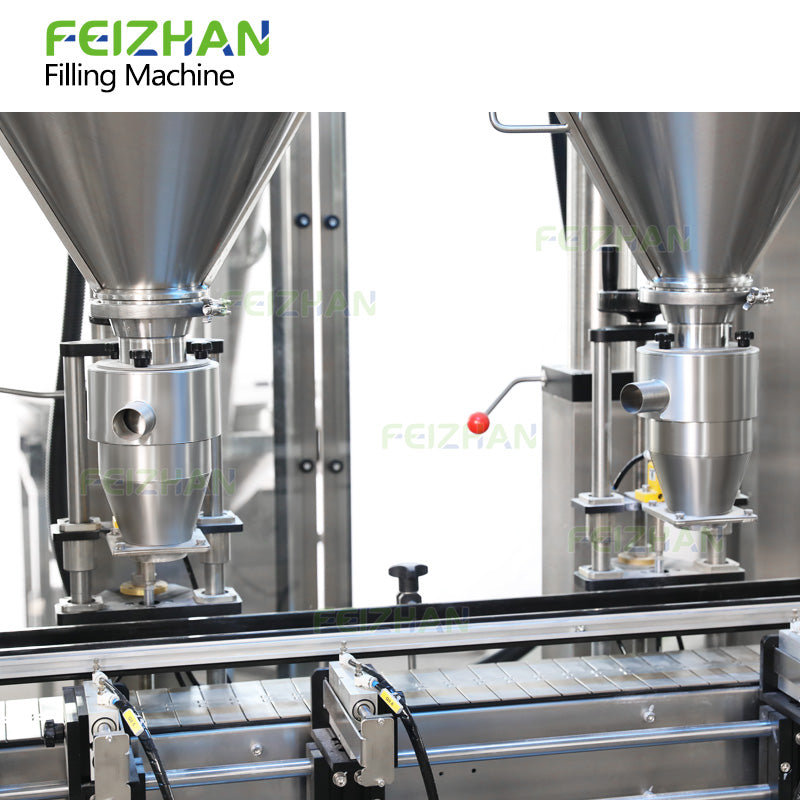 auger filling system of powder filling machine with mixing hopper