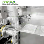 filling system of liquid and paste packaging machine