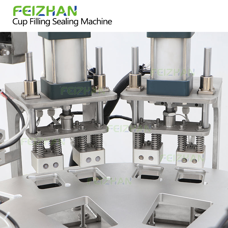 heat sealing system of automatic cup filling and sealing machine