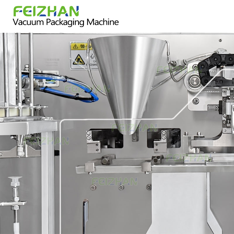 manual loading station of food premade pouch packaging machine