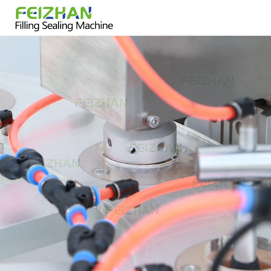 powder pressing & dust removal structure of automatic K-cup packaging machine