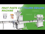 High viscosity puree cup filling and sealing machine with weighing system