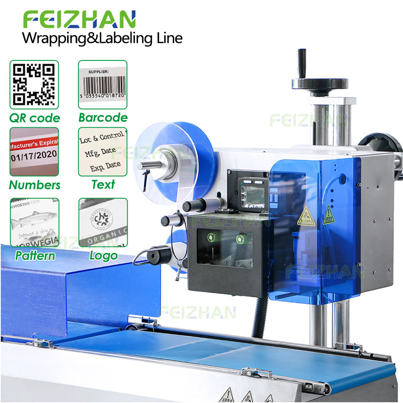 printing system of weighing printing labeling line