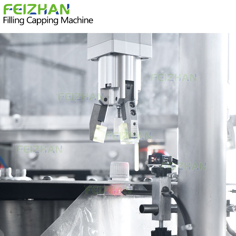 servo capping structure of fruit juice pouch packaging machine