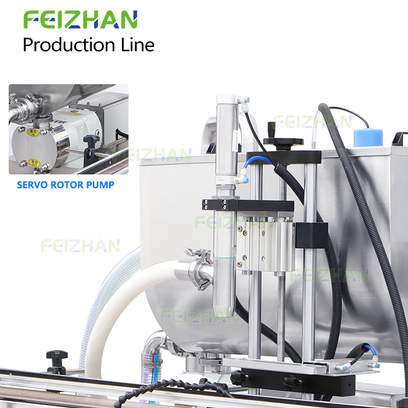 servo filing system of automatic filling and capping machine