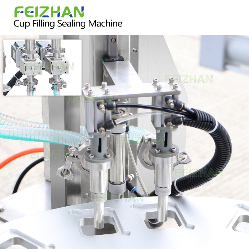 servo piston pump filling system of food cup filling machine